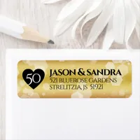 Elegant 50th Golden Wedding Anniversary Label