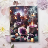 Pretty Purple Amethyst Gems and Crystals Planner