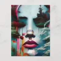 Woman of the Forest Postcard