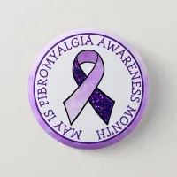 May is Fibromyalgia Butterfly Awareness Month  Button