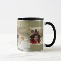 Vintage Jolly Halloween Witch Ringer Mug