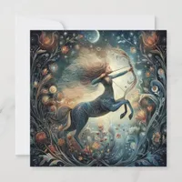 Sagittarius Zodiac Astrology Mystical Birthday Card