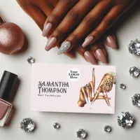 Rose Gold and Blush Los Angeles Manicure Salon Business Card