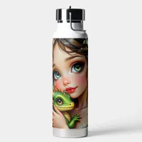 Pretty  Fairy and Dragon Themed Girl's   Water Bottle