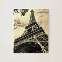 Dramatic Eiffel Tower View Paris Vacation Keepsake Jigsaw Puzzle