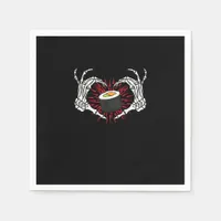 Skeleton Hand Heart Lazy - Halloween Costume Sushi Napkins