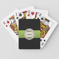 Abstract Minimalism Green Personlized Poker Cards