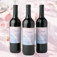 Rainbow of hope - pastel, wedding  wine label