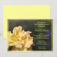 Yellow Fancy Rose Post Wedding Brunch Invitation