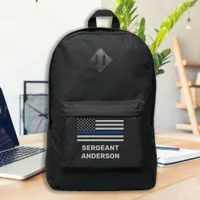 Thin Blue Line Personalized Name Rank Police JanSport Backpack