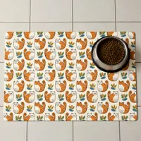 Orange and White Cats Naive Art Style Pet Placemat