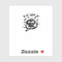 Halloween F-Caw-F Bird Cool Unique Sticker