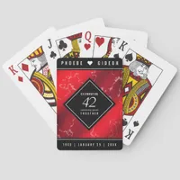Elegant 42nd Jasper Wedding Anniversary Poker Cards