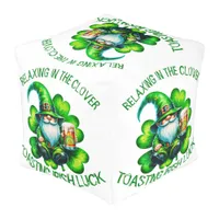 Cute Gnome St Patrick's Day with Beer | Pouf