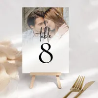 Informal Script Photo Overlay Table Number