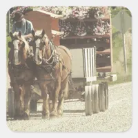 Amish Flower Delivery Square Sticker