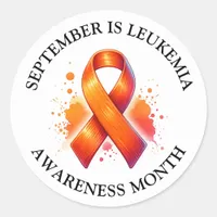 September is Leukemia Awareness Month Classic Round Sticker