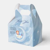 Baby Boy Shower Invite Moonlight Stars Watercolor Favor Boxes