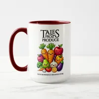 Funny Fruits Veggies Tales from Produce Grocery Mug
