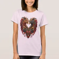 Enchanted Dragon Stain Glass Design T-Shirt