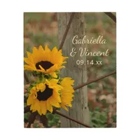 Rustic Sunflowers and Wagon Wheel Western Wedding Wood Wall Decor
