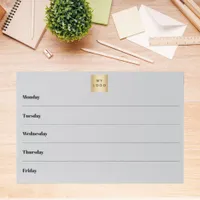 Week calendar business logo gray desk notepad paper pad