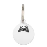 Skeleton Heart Hands - Classic Pet ID Tag