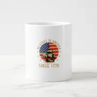 No Kings In America Since 1776 US Flag Patriotic  Giant Coffee Mug