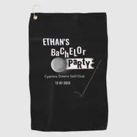 Golfer Groom Bachelor Party Classic White Black Golf Towel