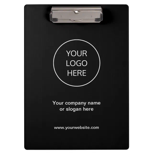 Business Logo Modern Black Clipboard