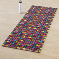 Cool Unique Colorful Tiled Pattern Yoga Mat
