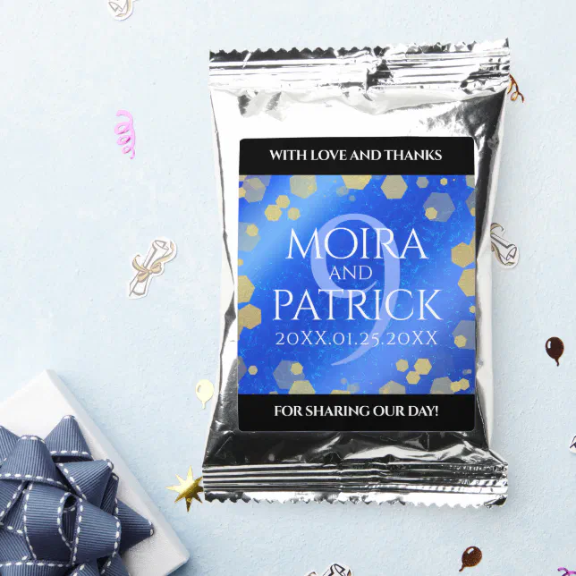 Elegant 9th Lapis Lazuli Wedding Anniversary Coffee Drink Mix