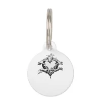 Protecting A Heart Skeleton Hand Heart Classic Pet ID Tag