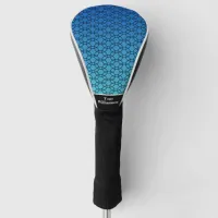 Personalized Geometric Blue Golf Head Cover