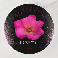 I Love You - Rose -Valentines Personalized Trendy  Trinket Tray