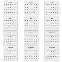 2025 Clear Monthly Calendar Transparent Planner Sticker