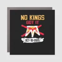 No King Patriotic Freedom No Kings In America Crea Car Magnet