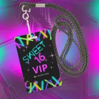 Neon Glow Sweet Sixteen ID760 Badge