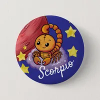 Scorpio star sign Scorion zodiac star Button