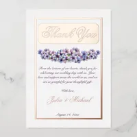 Romantic and Poetic Pastel Lilac Watercolor Foil Invitation