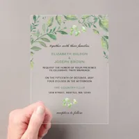 Beautifully botanical greenery wedding Invitations
