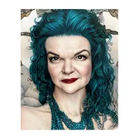 Teal Haired Goddess Acrylic Wall Art