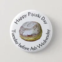 Happy Pączki Day Food Holiday   Button