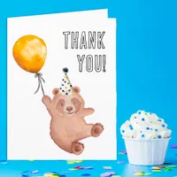 Bear-y Cute Birthday Thank You Card – Teddy Bear 