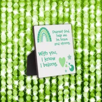 Christian Prayer for kids Green | Plaque