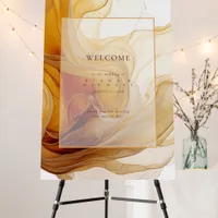 Amber Brandy Abstract Ink Wedding Welcome ID1089 Foam Board