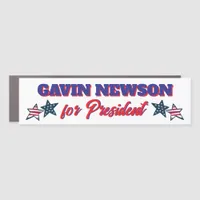 Gavin Newsom for President Political Car Magnet