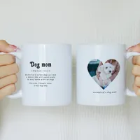 Dog Mom Custom Photo and Text Coffee Mug