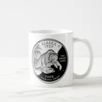 Faux Alaska State Quarter The Great Land Grizzly Coffee Mug