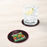 Cosmic Thrills Are Calling You! Round Paper Coaster